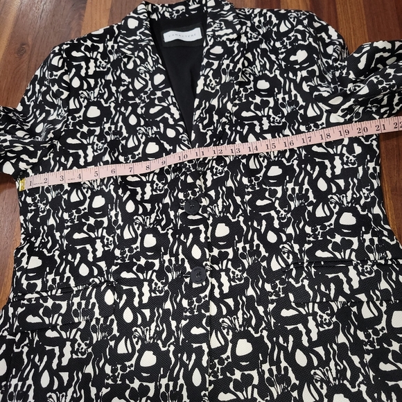 Caractere Single Breasted Blazer Jacket Scribble Print  Large - Picture 9 of 12